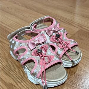 Kids Black-12,Pink-13, Blue-1, Sandals with Bow Accent
